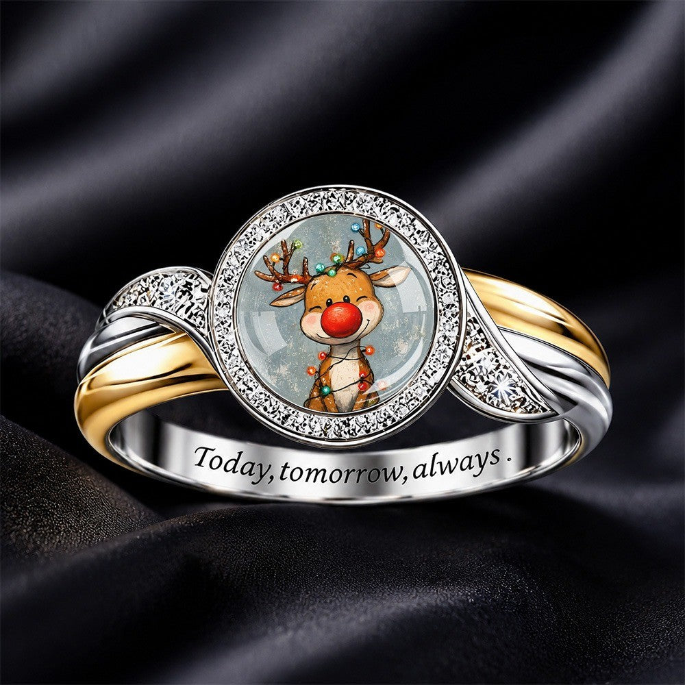 Festive Reindeer Ring