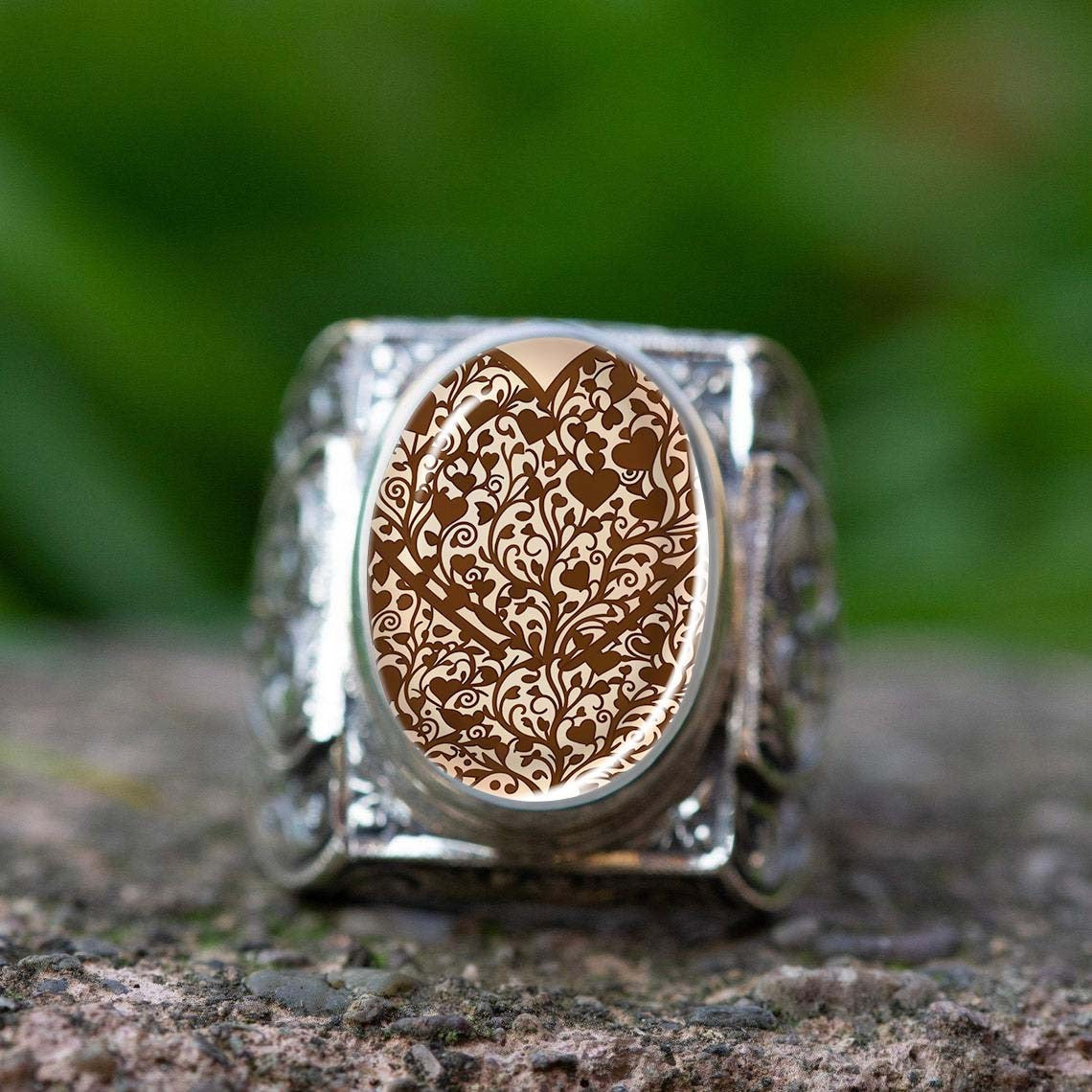 Vintage Filigree Tree of Life Ring