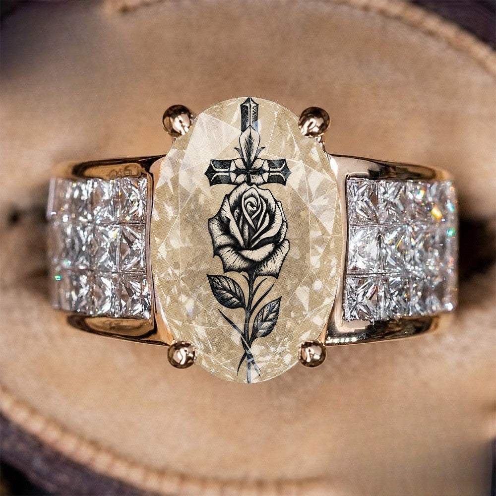 Rose & Cross Statement Ring