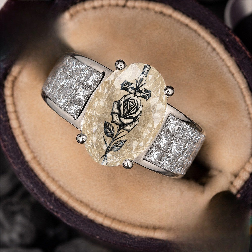 Rose & Cross Statement Ring