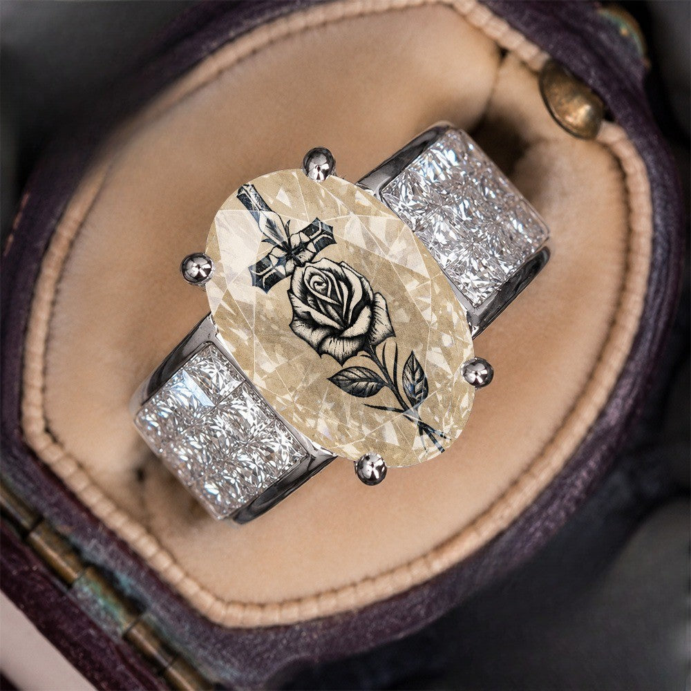 Rose & Cross Statement Ring
