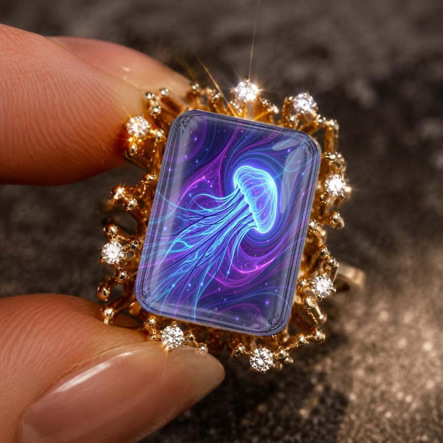 Jellyfish Statement Ring
