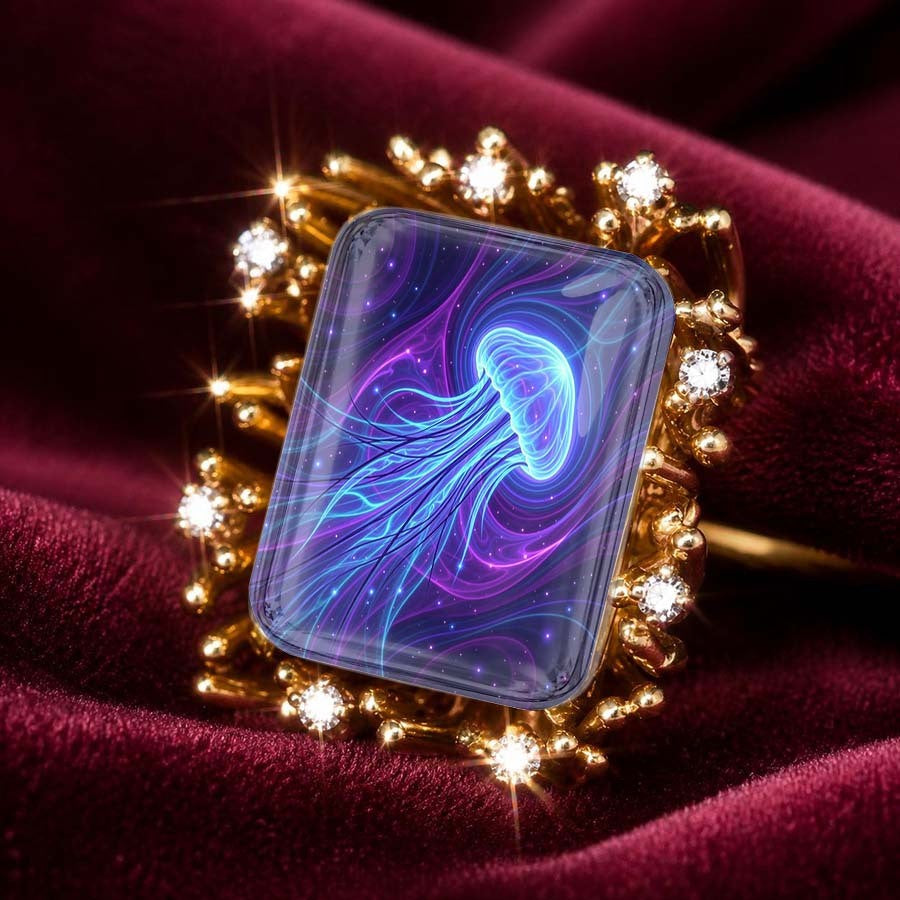 Jellyfish Statement Ring