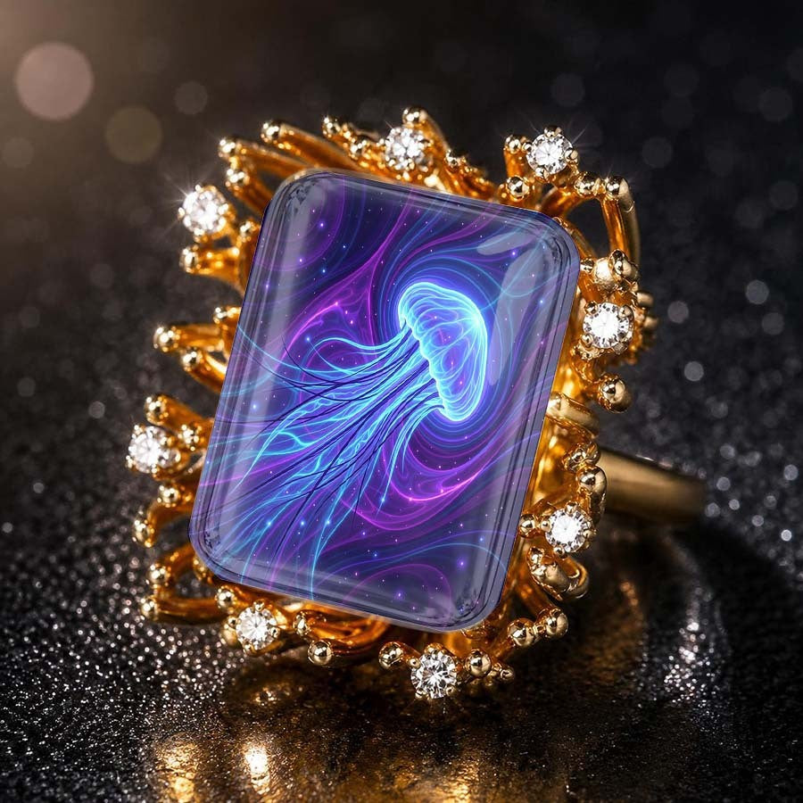 Jellyfish Statement Ring