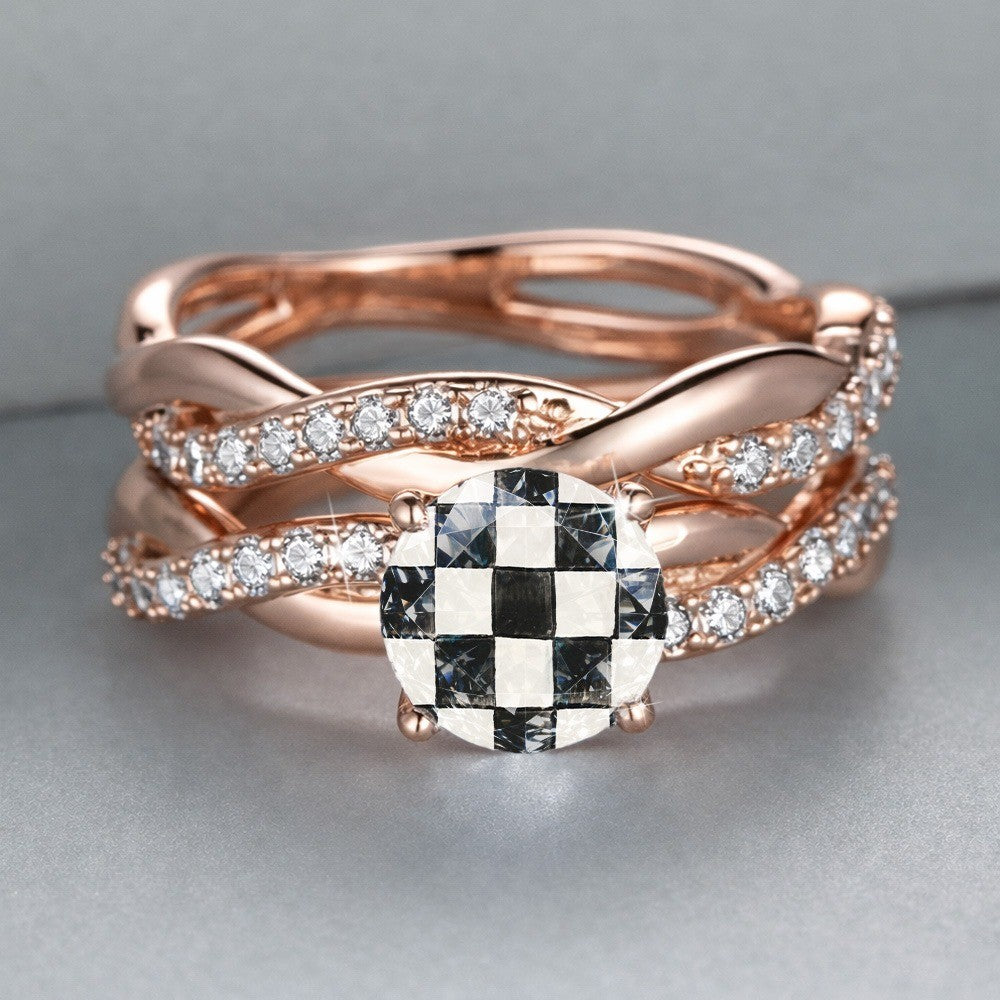 Checkered Statement Ring