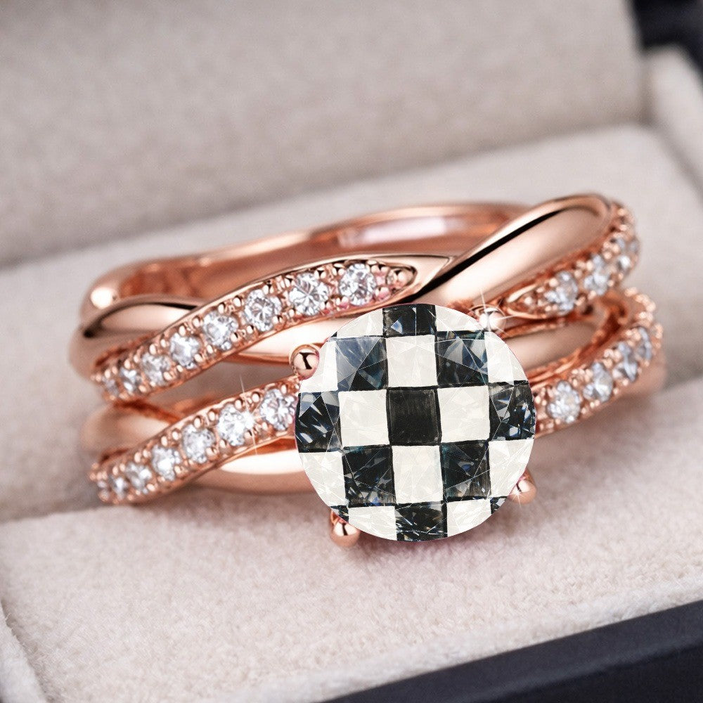 Checkered Statement Ring