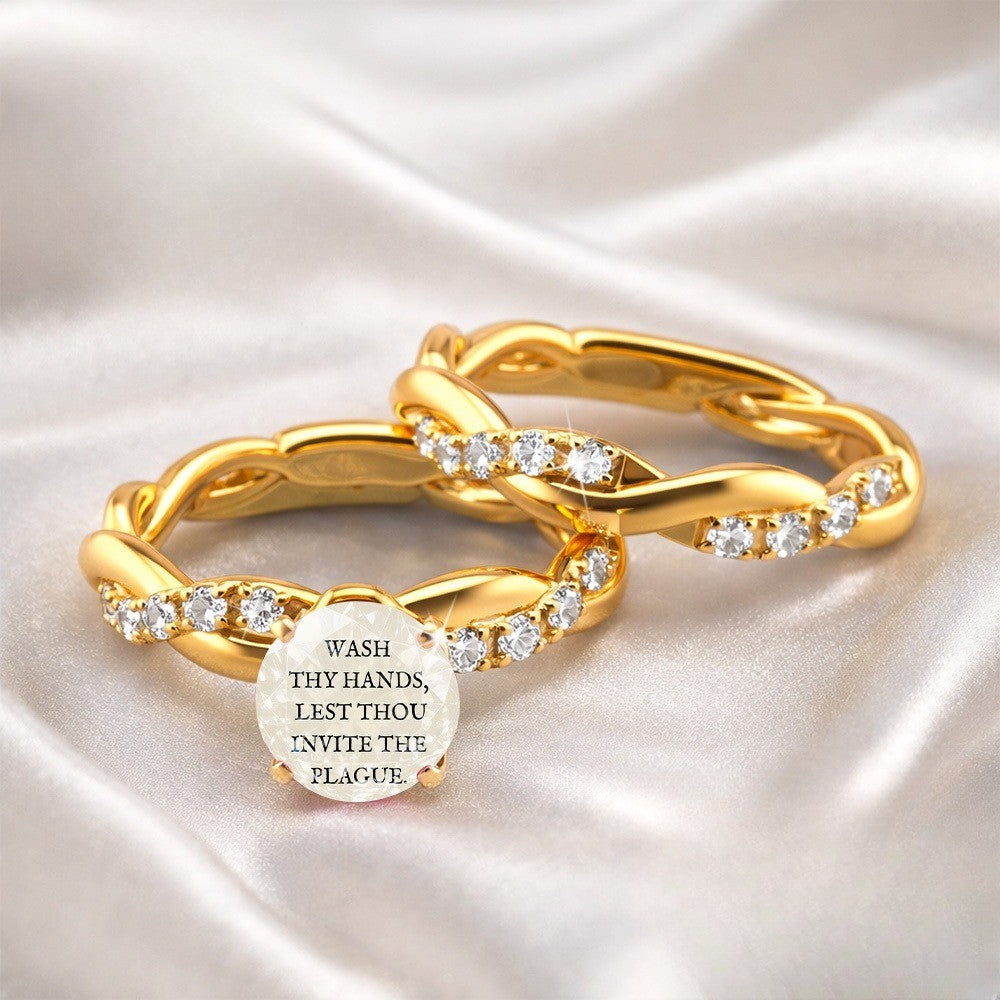 Twisted Crystal Message Ring