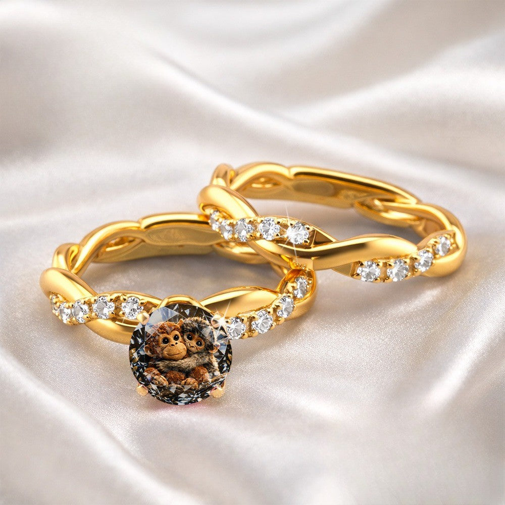 Twisted Monkey Hug Ring