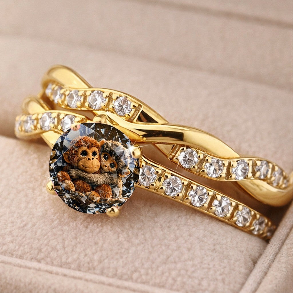 Twisted Monkey Hug Ring