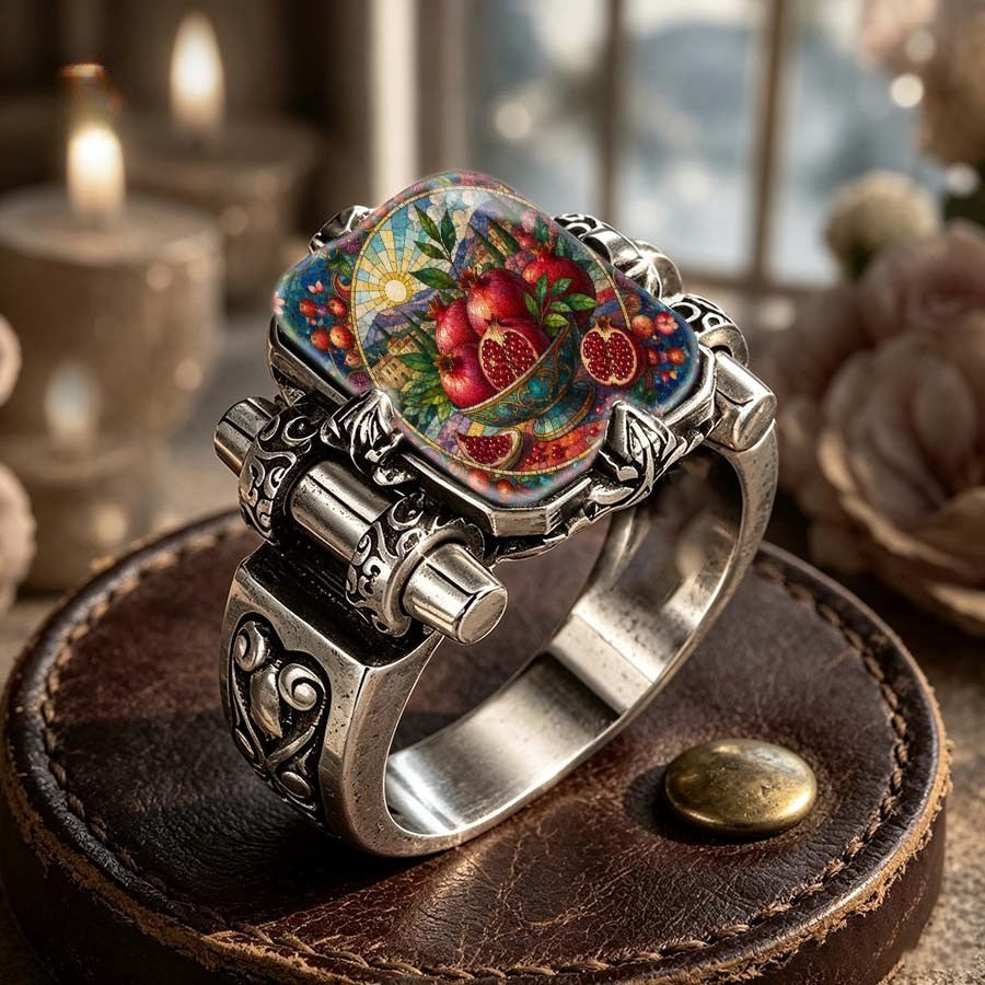 Pomegranate Mosaic Ring