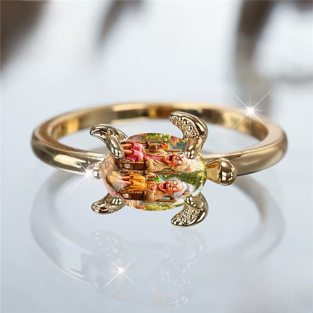 Turtle Portrait Ring