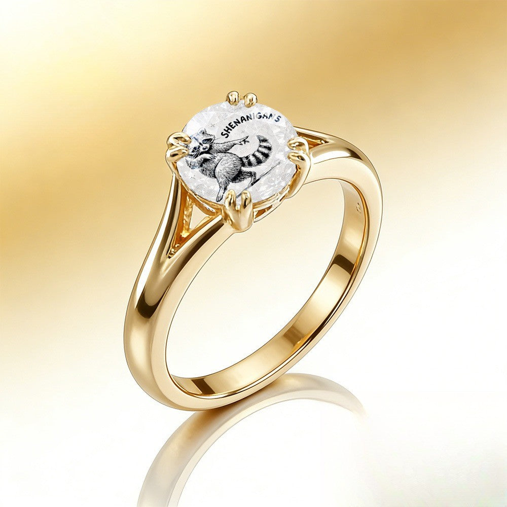 Dancing Raccoon Statement Ring
