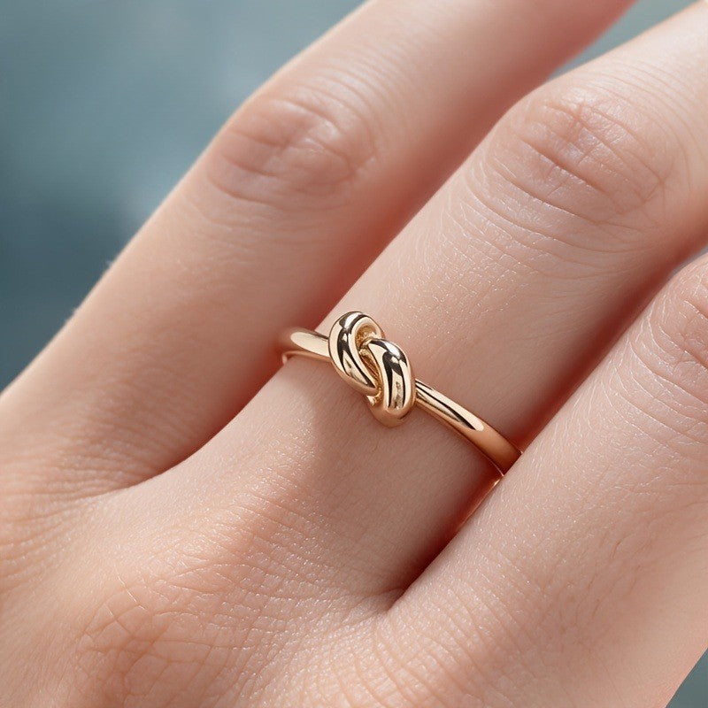 Interlocking Heart Knot Ring