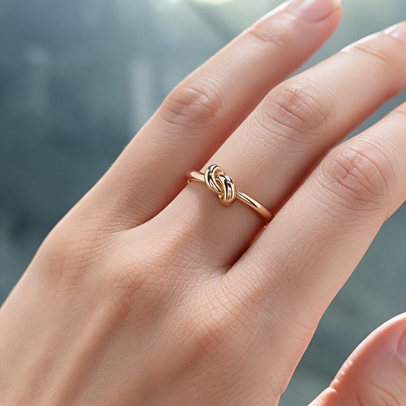 Interlocking Heart Knot Ring