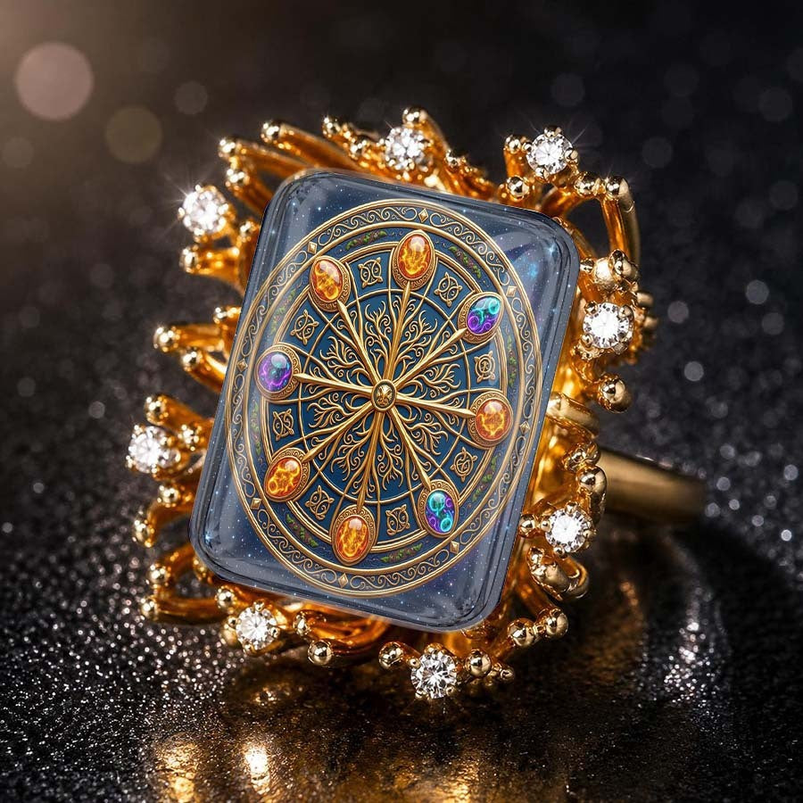 Mystic Compass Square Ring