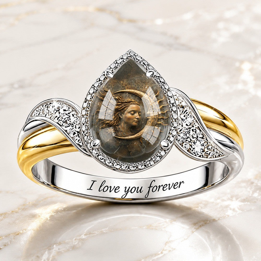 Goddess Cameo Statement Ring
