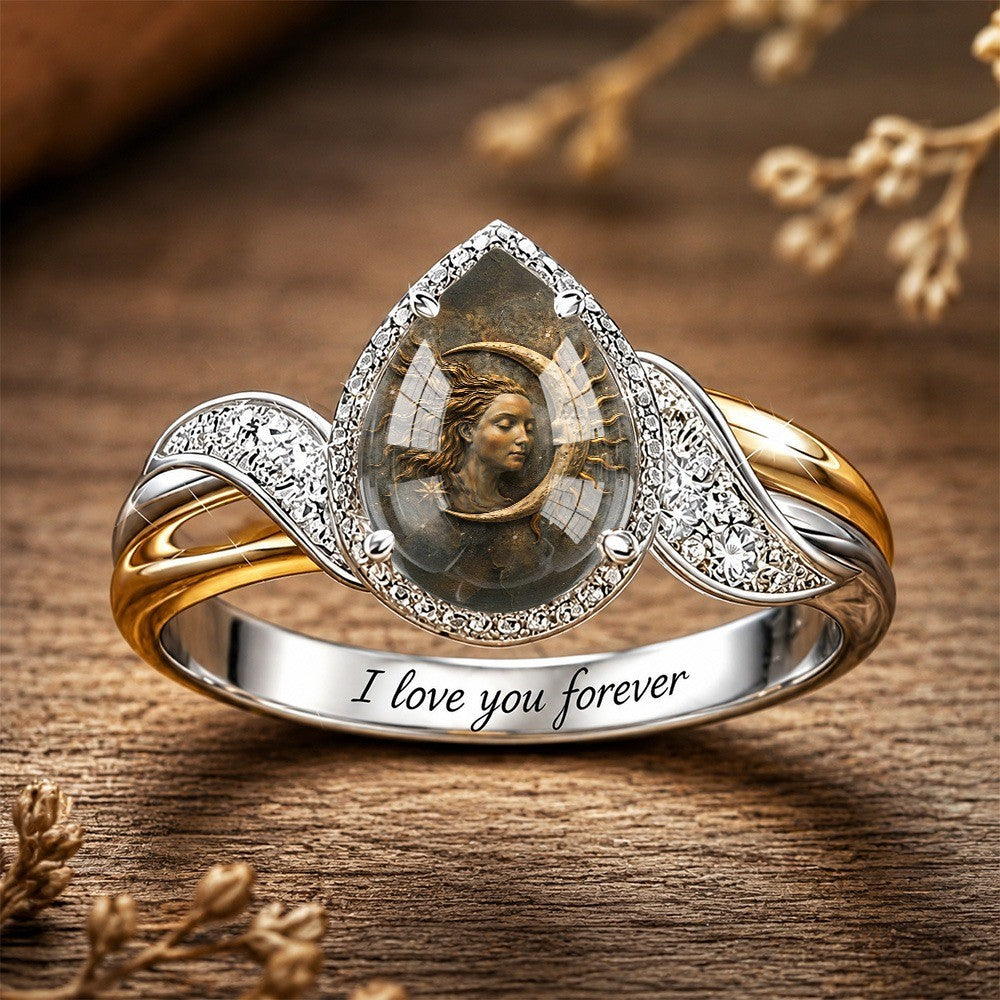 Goddess Cameo Statement Ring