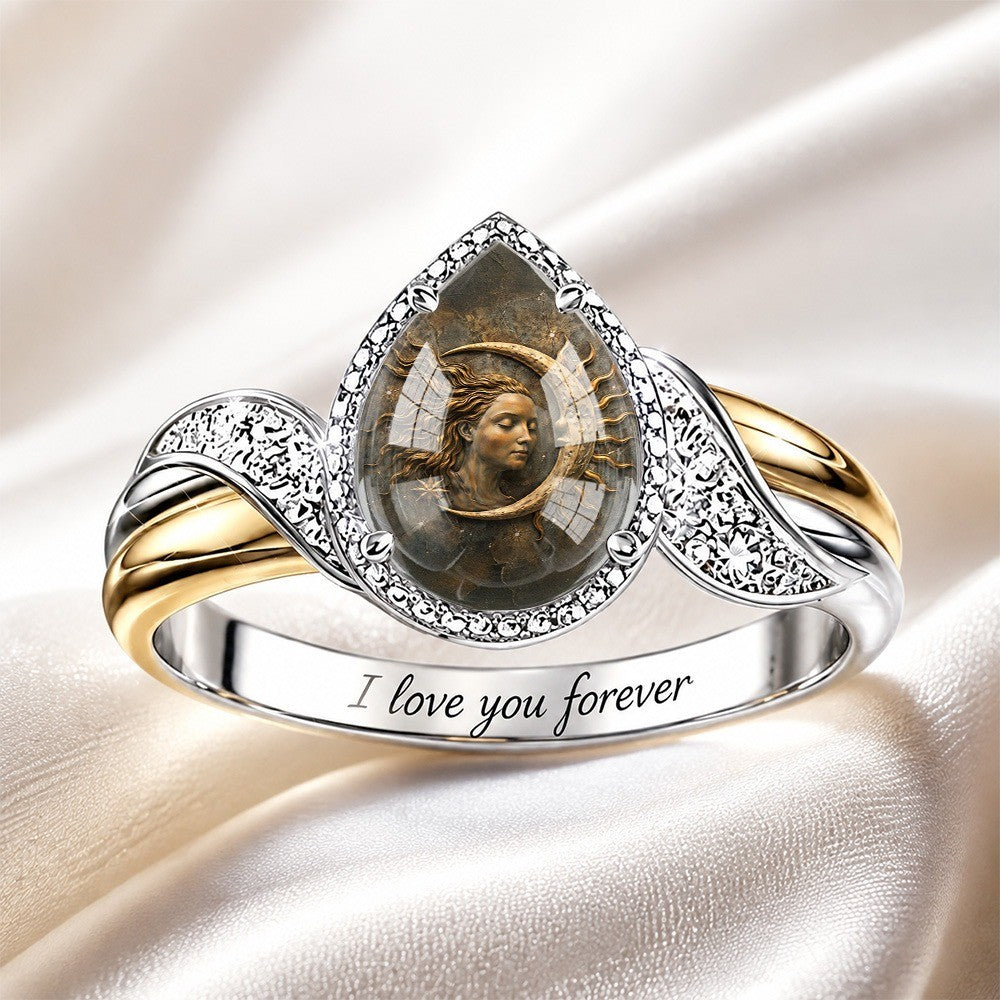 Goddess Cameo Statement Ring