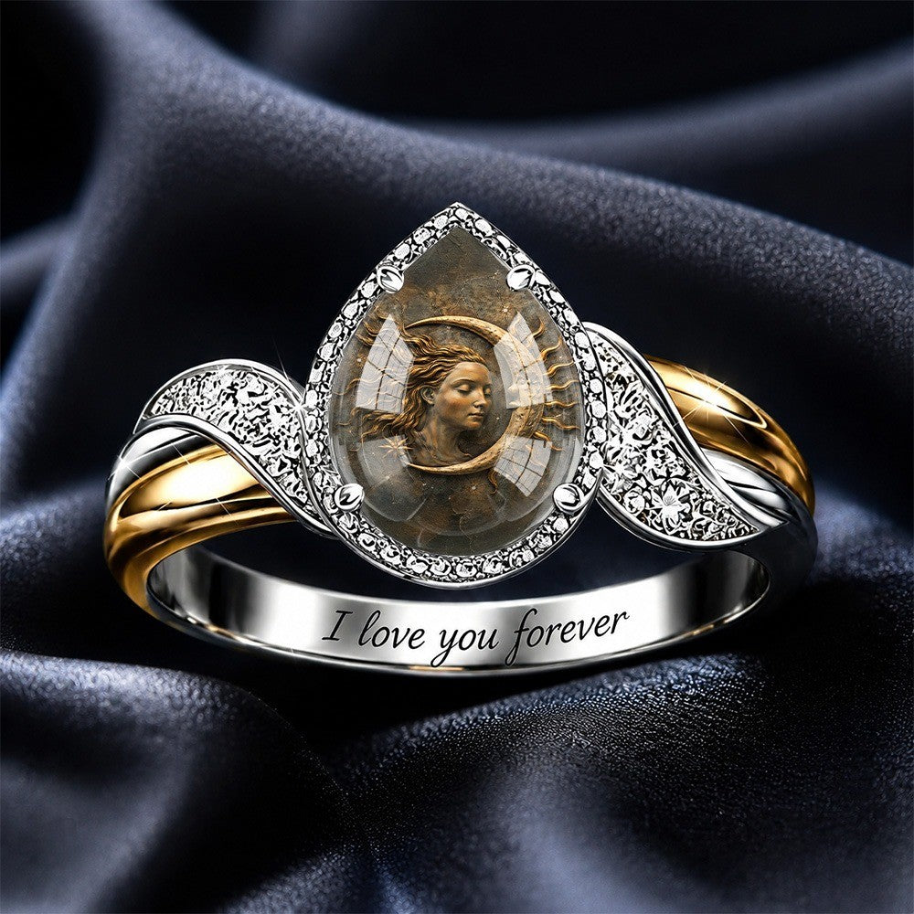 Goddess Cameo Statement Ring