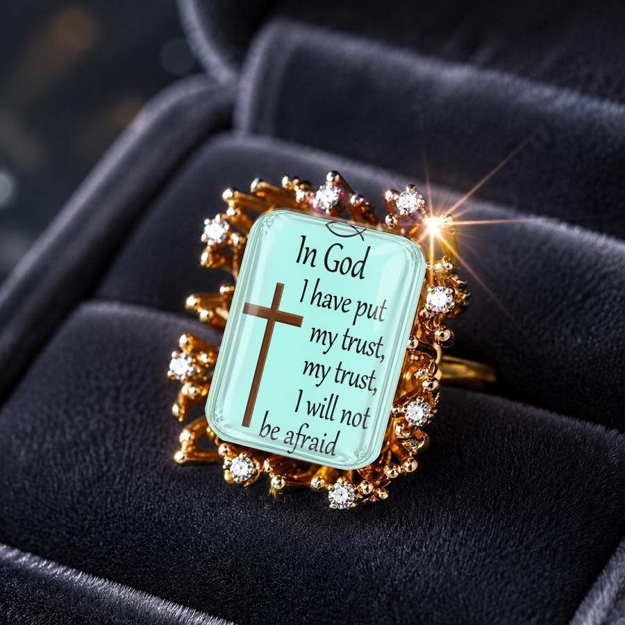 In God Trust Square Ring