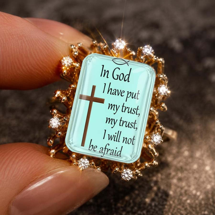 In God Trust Square Ring