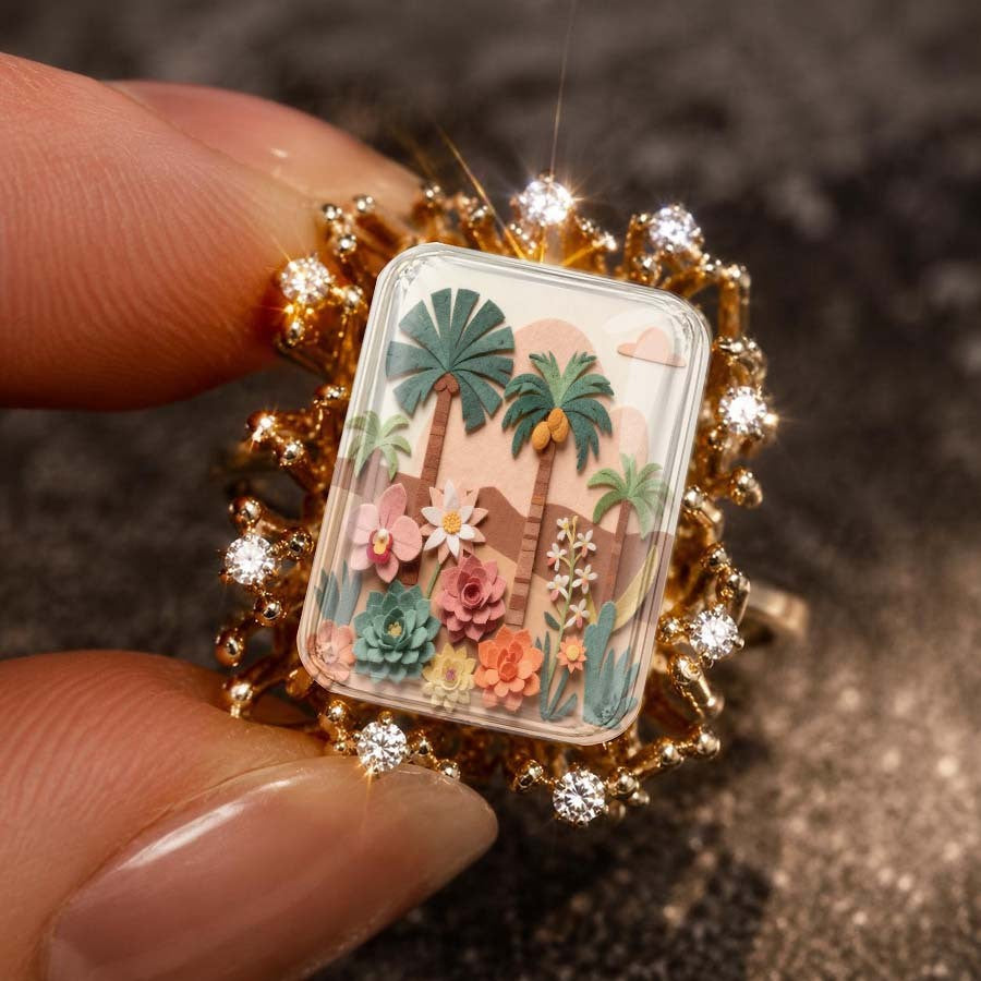 Tropical Palm Square Ring