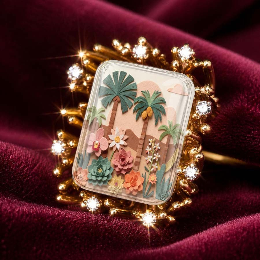 Tropical Palm Square Ring