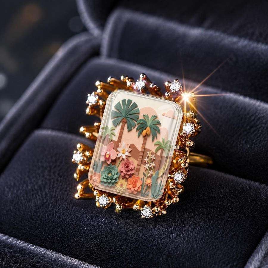 Tropical Palm Square Ring