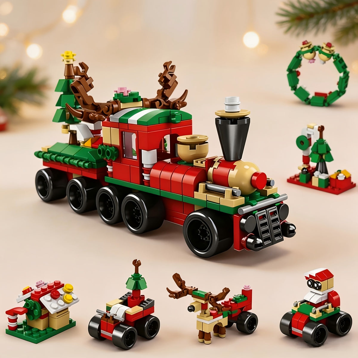 Christmas Train Building Block Set