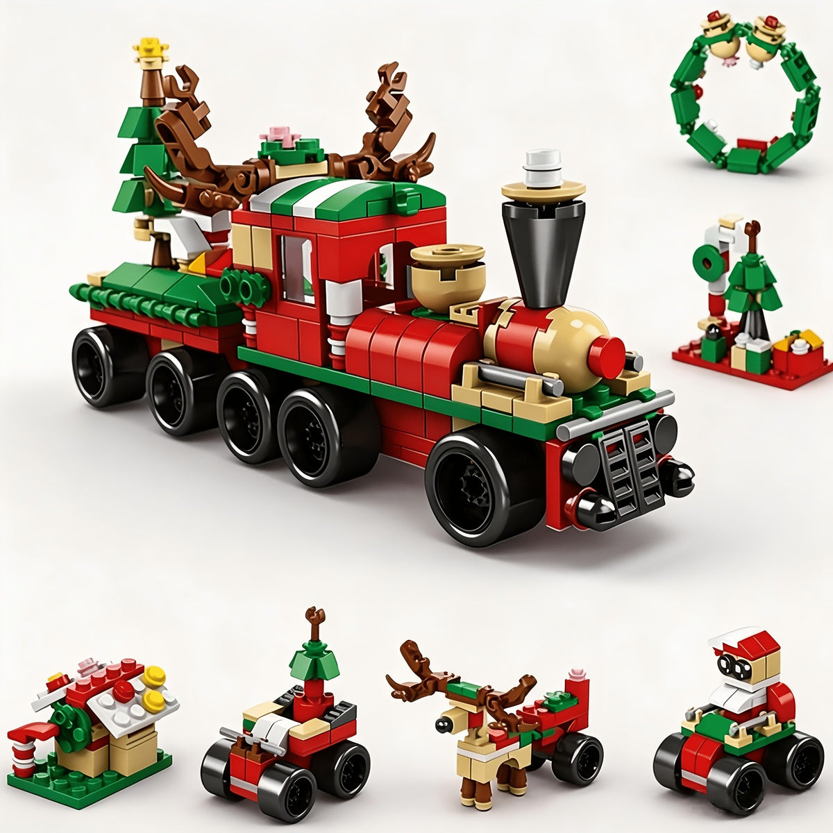 Christmas Train Building Block Set