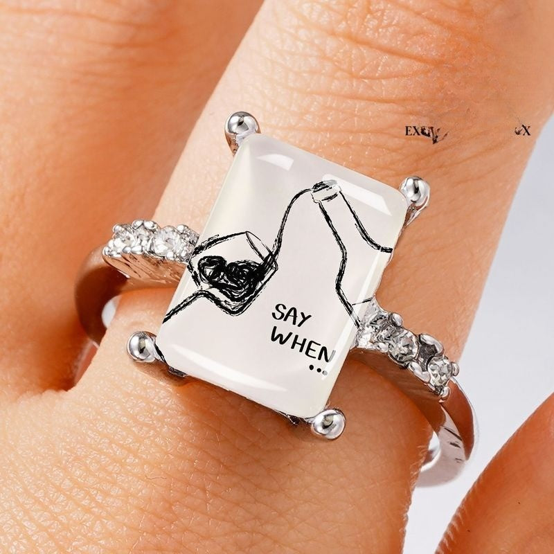Say When Wine Glass Ring