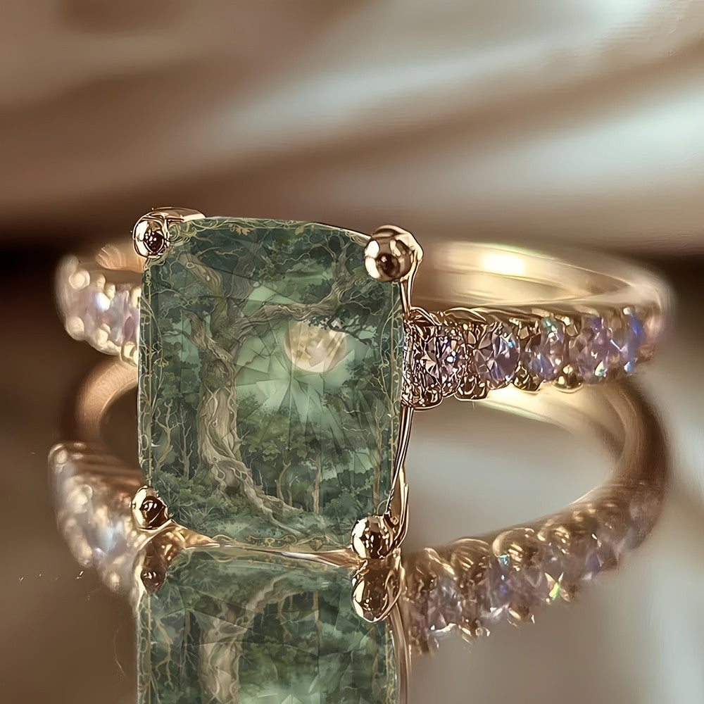 Moonlit Forest Square Ring