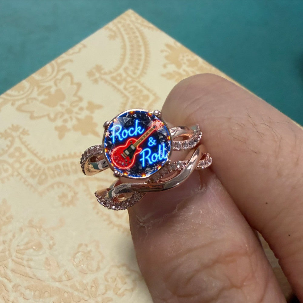 Neon Guitar Statement Ring