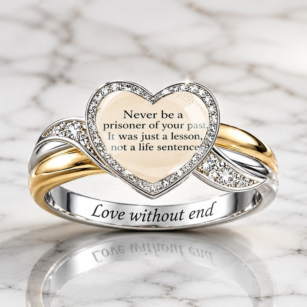 Inspirational Heart & Infinity Ring