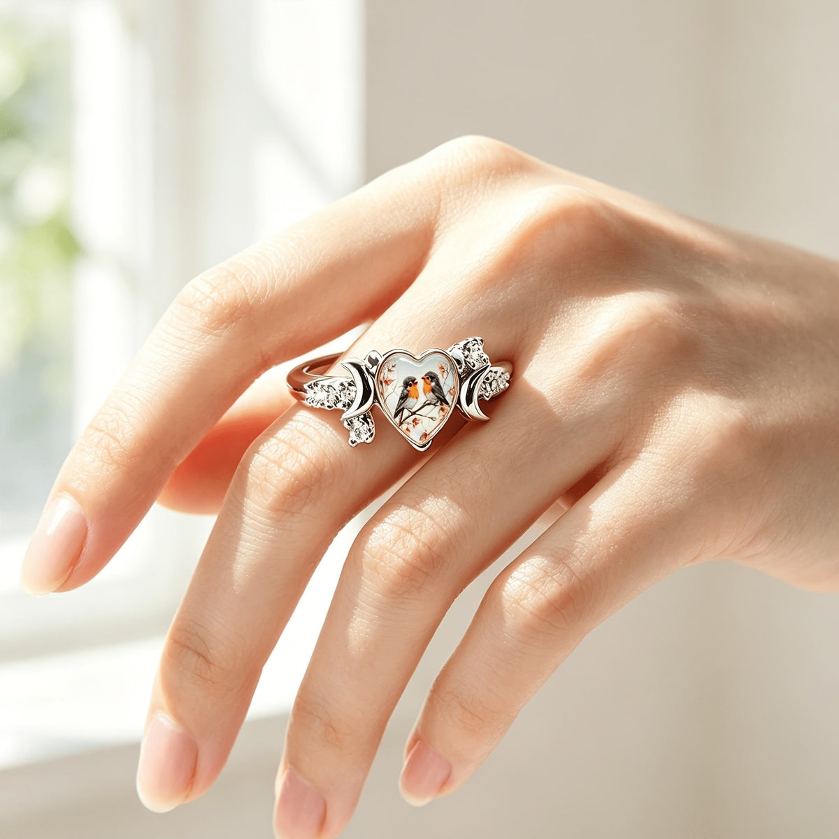 Robin Heart Ring