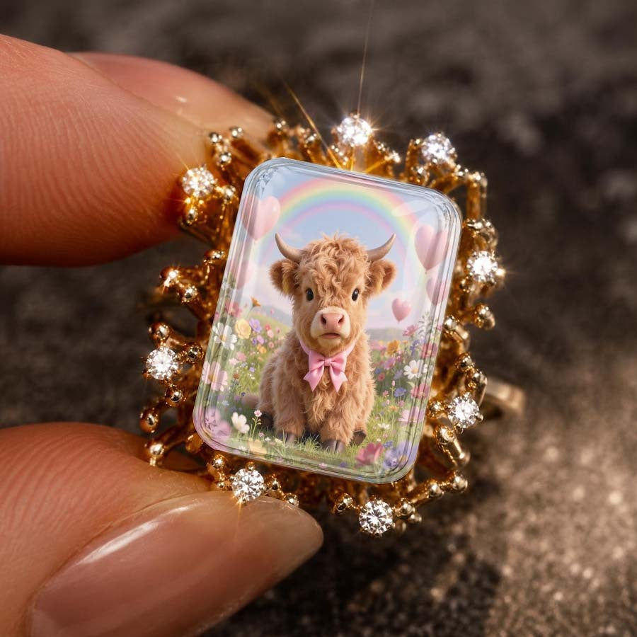 Highland Cow Square Ring