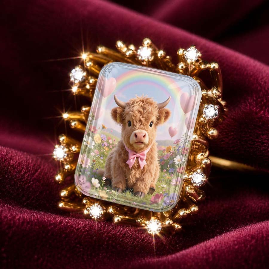 Highland Cow Square Ring