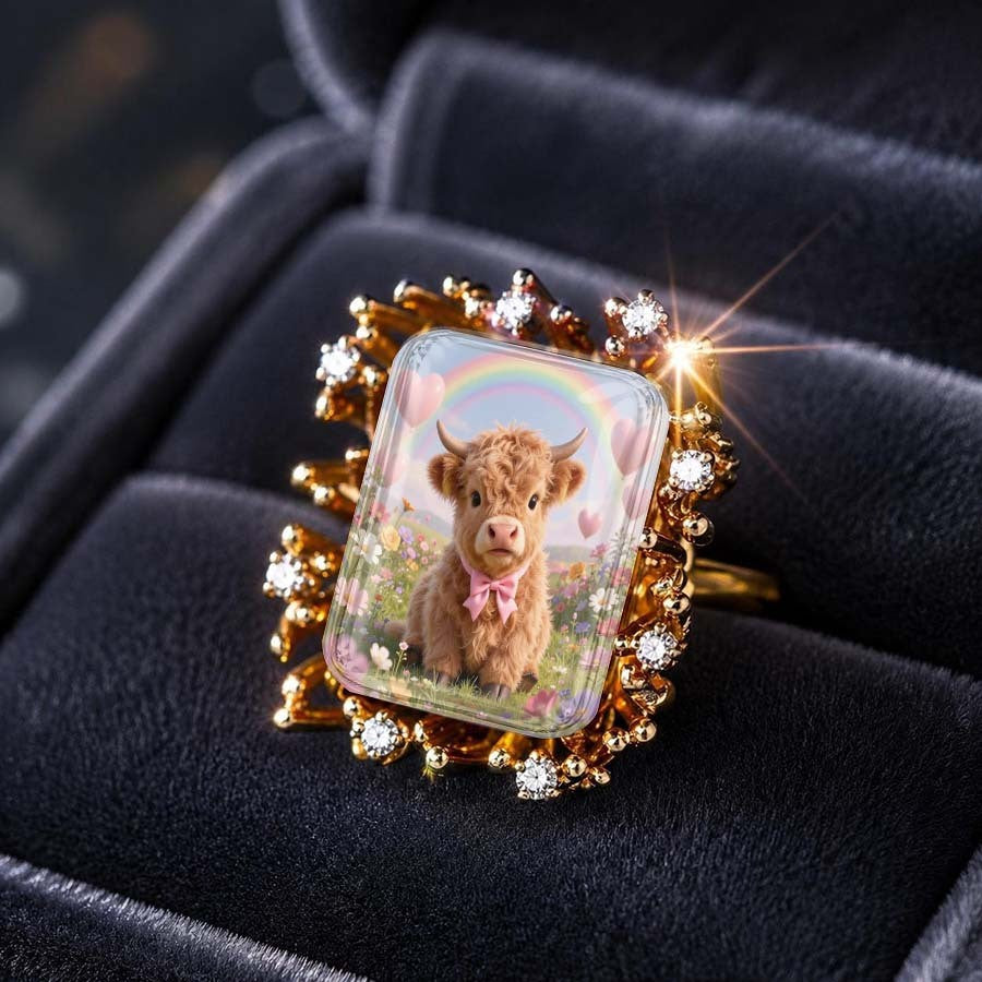 Highland Cow Square Ring
