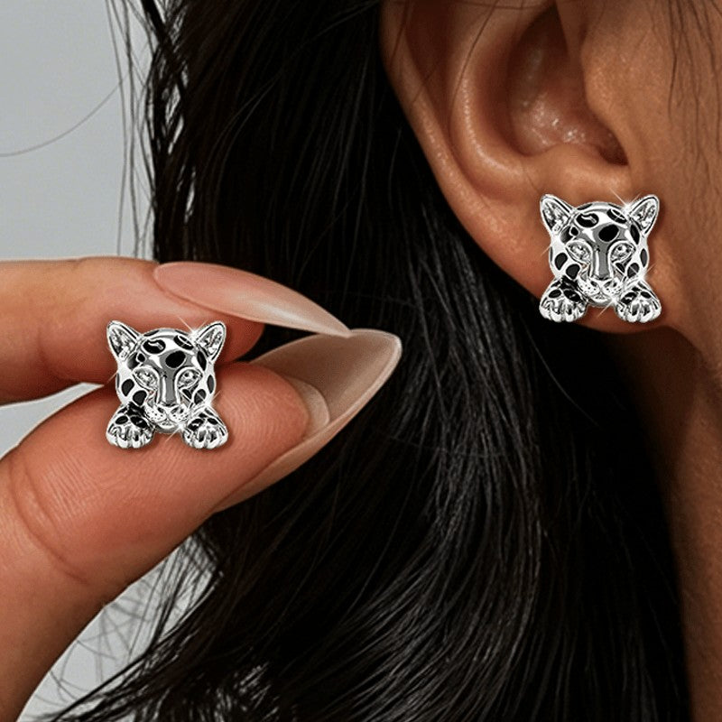 Leopard Head Stud Earrings