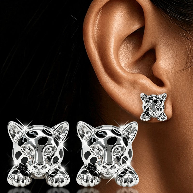 Leopard Head Stud Earrings