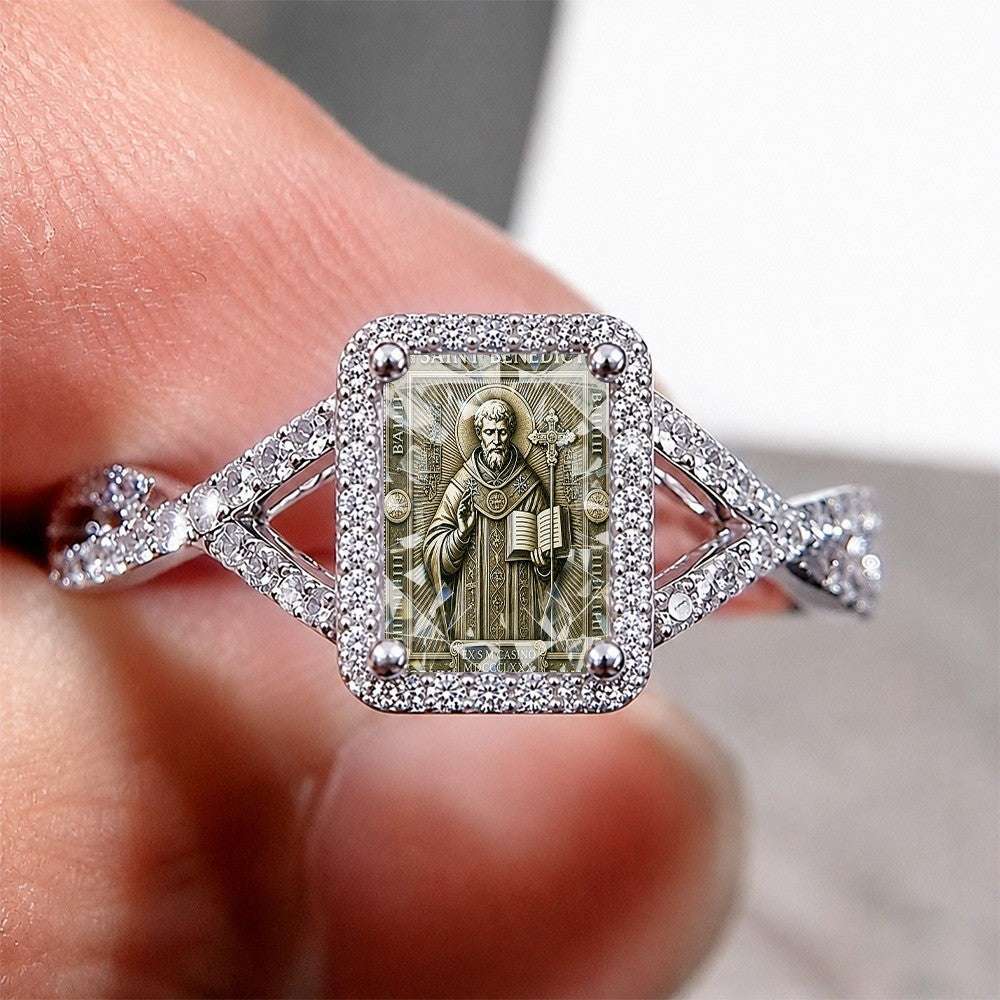 Saint Benedict Square Ring