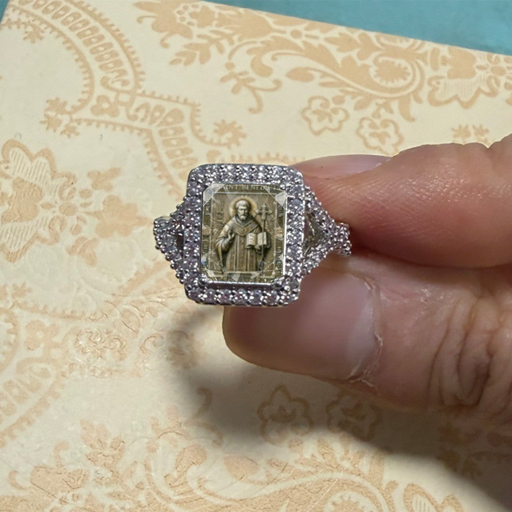 Saint Benedict Square Ring