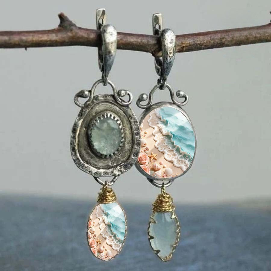 Beach Wave Asymmetrical Earrings