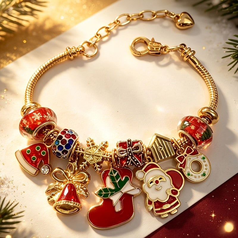 Holiday Charm Snake Bracelet