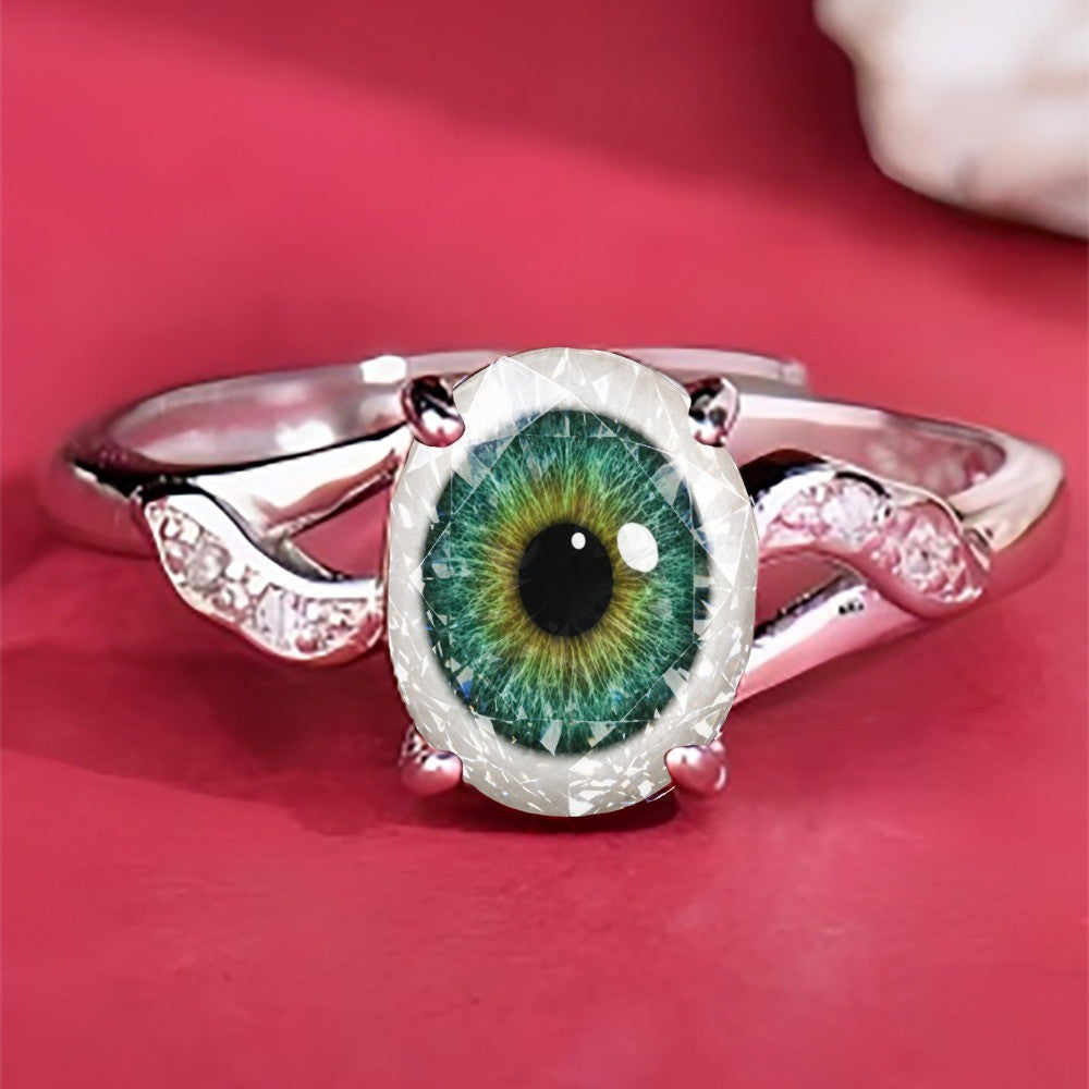 Green & Yellow Eye Ring