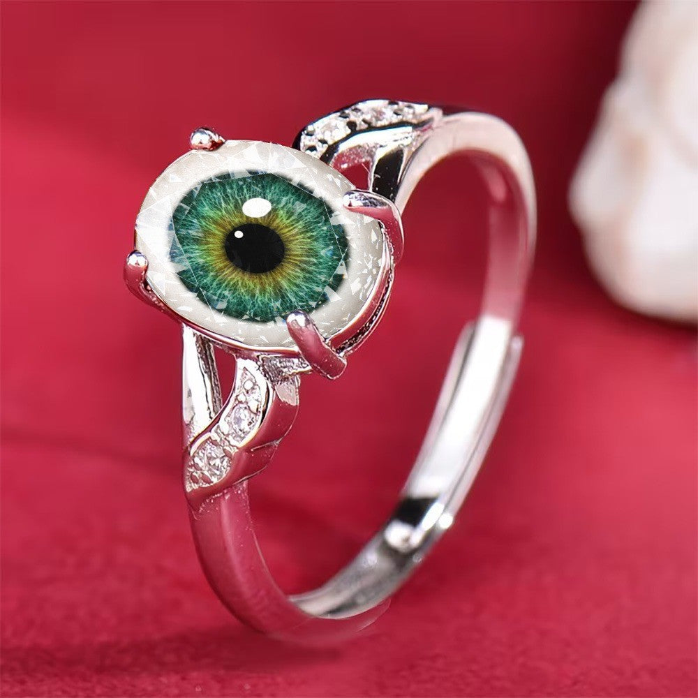 Green & Yellow Eye Ring