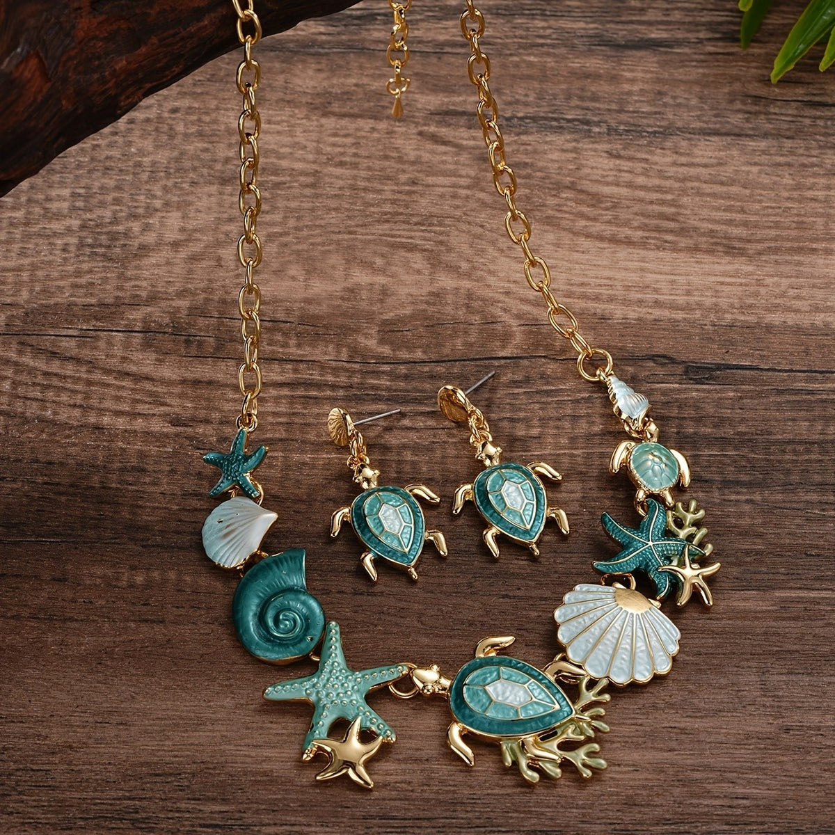 Sea Turtle & Starfish Jewelry Set