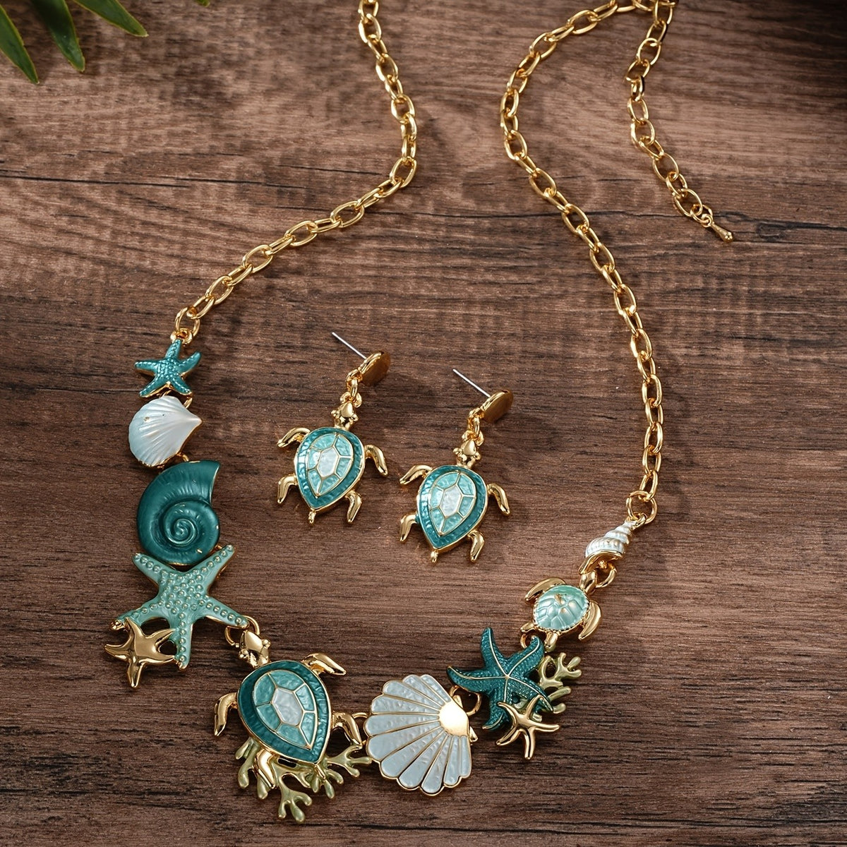 Sea Turtle & Starfish Jewelry Set