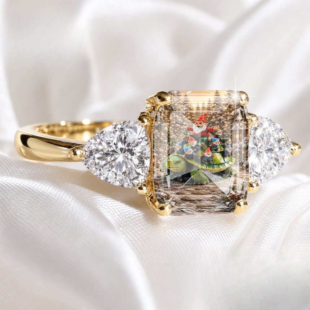 Turtle & Gnomes Rectangular Ring