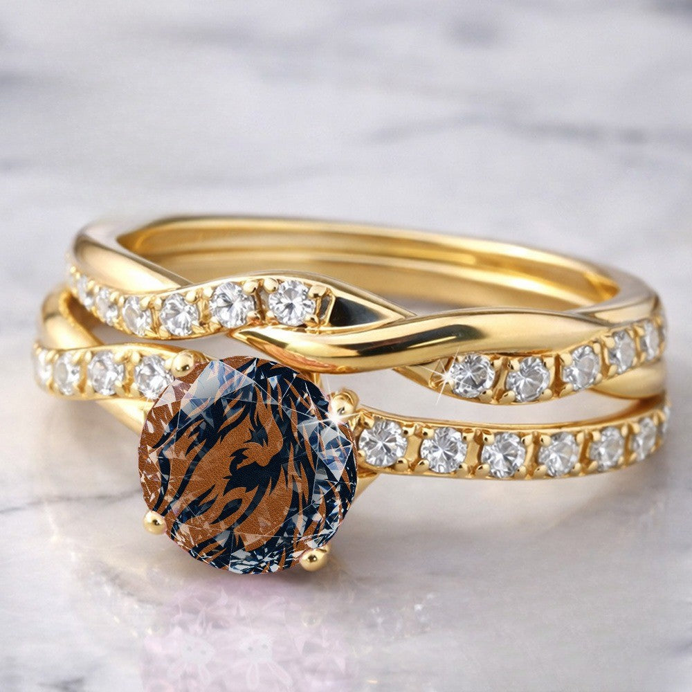 Lion Motif Statement Ring